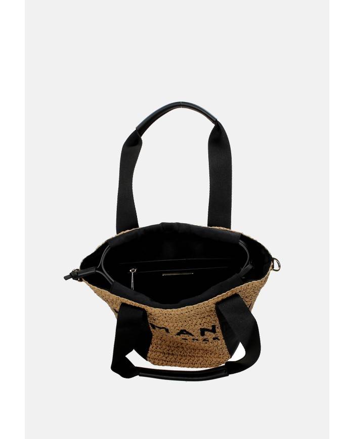 Ermanno Scervino 12402097 Borsa secchiello in rafia Beige