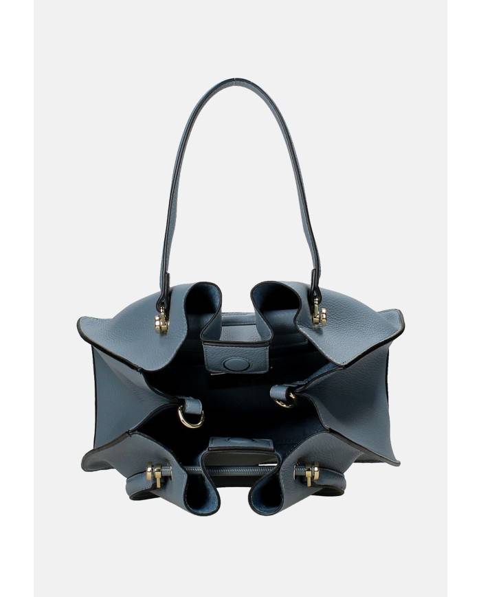 Ermanno Firenze 12402133 Borsa a mano e tracolla in ecopelle Jeans