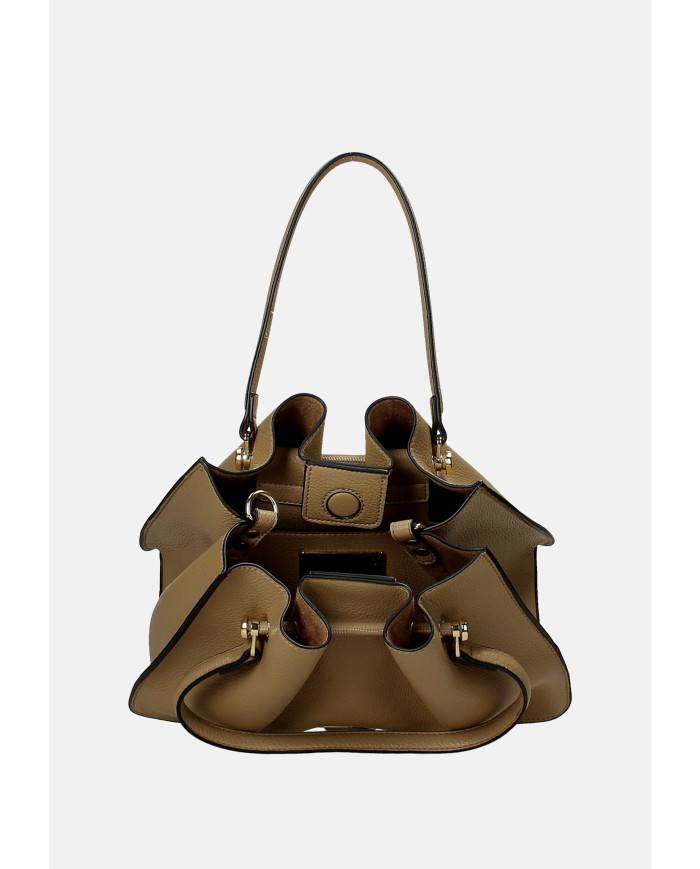 Ermanno Scervino 12402133 Borsa a mano e tracolla in ecopelle Sabbia