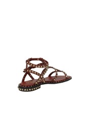 Ash Precious Sandalo basso borchiato in pelle Marrone