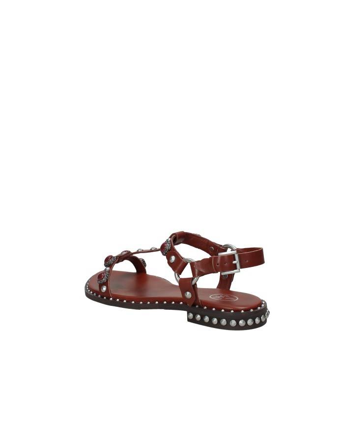 Ash Podium01 Sandali bassi con pietre in pelle Marrone