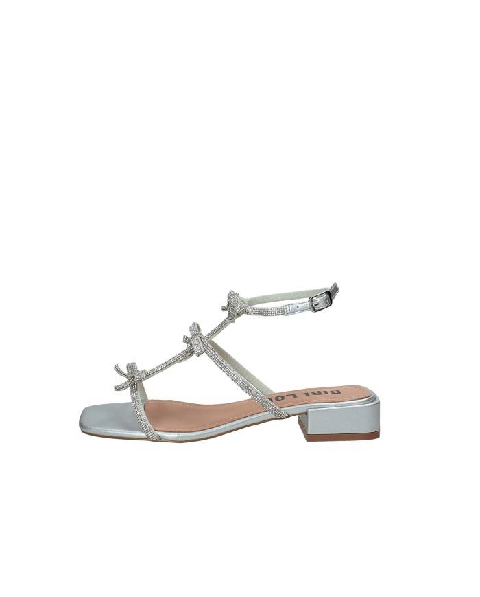 Bibi Lou 848z00hg Sandalo con tacco in pelle Argento