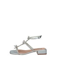Bibi Lou 848z00hg Sandalo con tacco in pelle Argento
