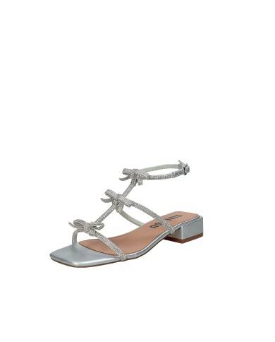 Bibi Lou 848z00hg Sandalo con tacco in pelle Argento