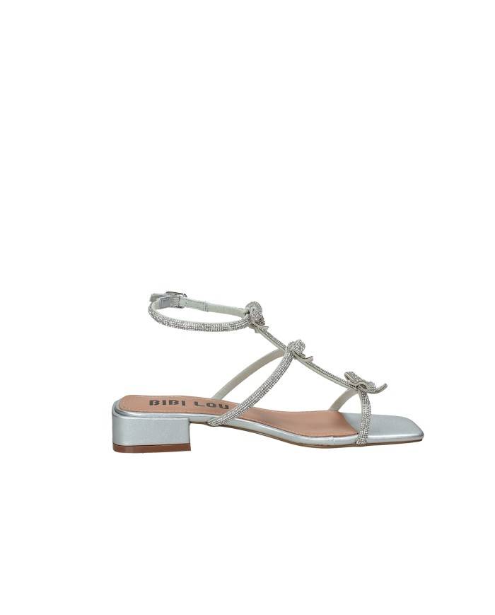 Bibi Lou 848z00hg Sandalo con tacco in pelle Argento