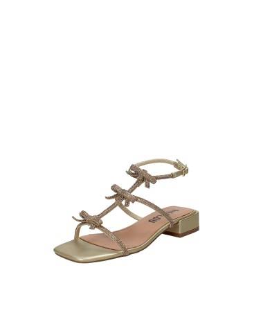 Bibi Lou 848z00hg Sandalo con tacco in pelle Platino