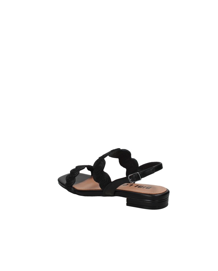 Bibi Lou 873z94hg Sandalo basso in pelle e tessuto Nero