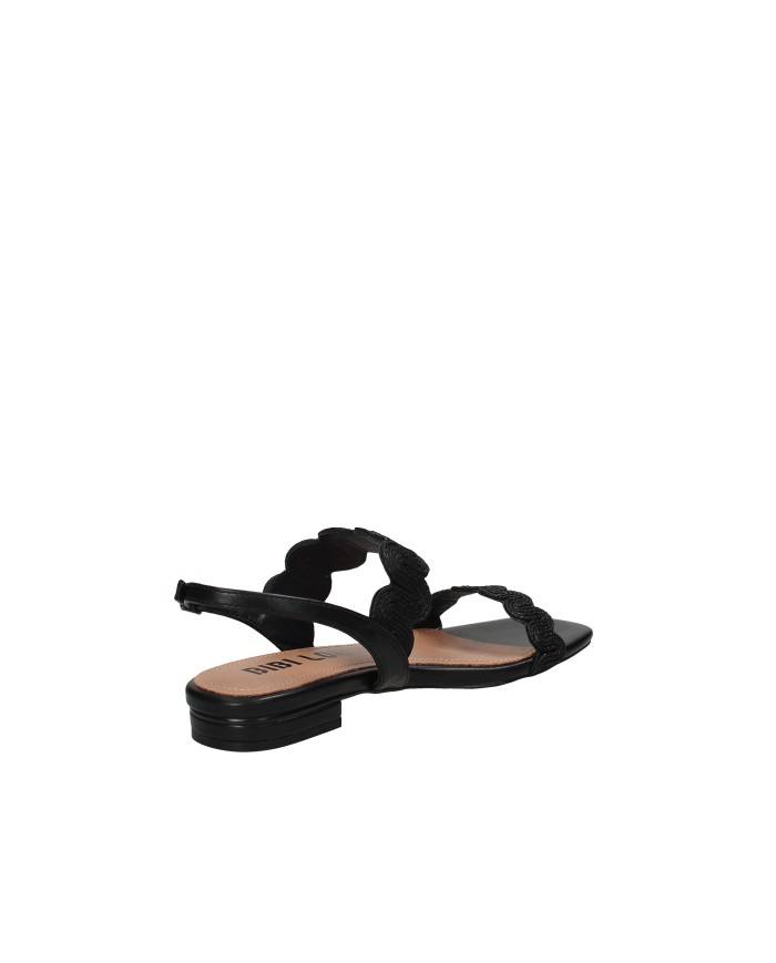 Bibi Lou 873z94hg Sandalo basso in pelle e tessuto Nero