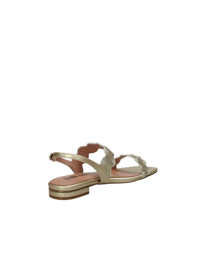 Bibi Lou 873z94hg Sandalo basso in pelle e tessuto Oro