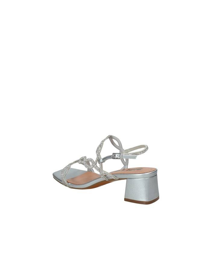Bibi Lou 889z00hg Sandali con tacco in pelle e strass Argento