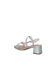 Bibi Lou 889z00hg Sandali con tacco in pelle e strass Argento
