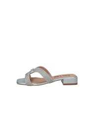 Bibi Lou 939z00hg Sandali scalzati bassi in pelle e strass Argento