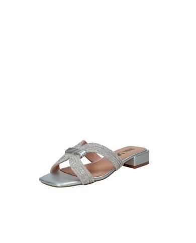 Bibi Lou 939z00hg Sandali scalzati bassi in pelle e strass Argento