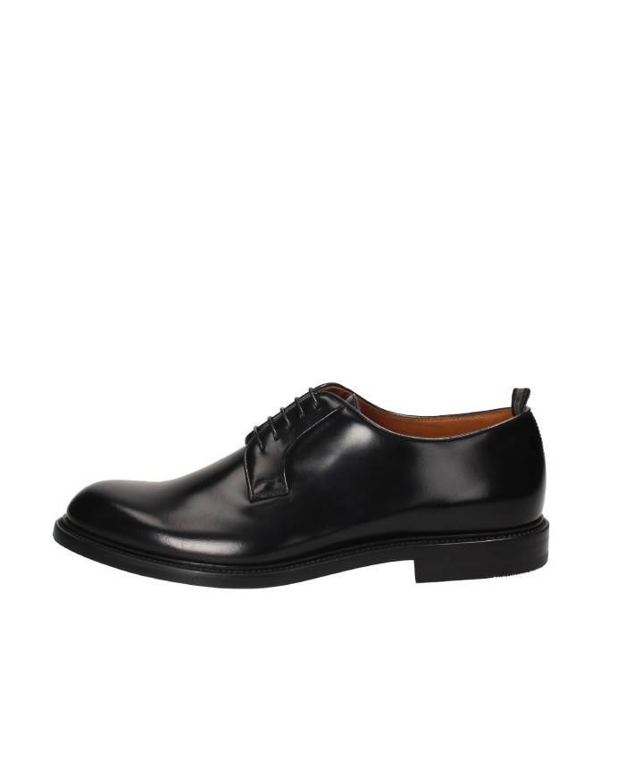 Rossi 8699 Stringata in pelle spazzolata Nero