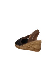 Vidorreta 0111 Espadrillas alta in tessuto e paillettes Testa Moro