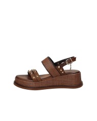 Caryatis Chloe Sandali greci con platform in pelle Tan