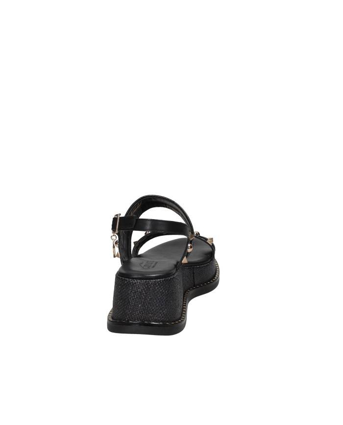 Caryatis Chloe Sandali greci con platform in pelle Nero