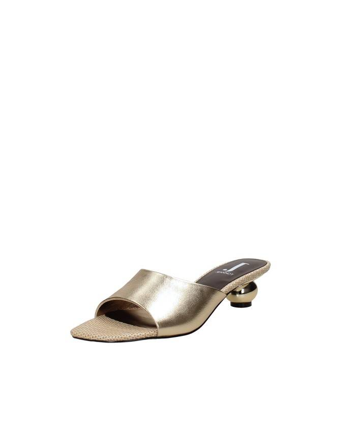 Jeannot aj632.f Sandalo scalzato in pelle laminata Platino