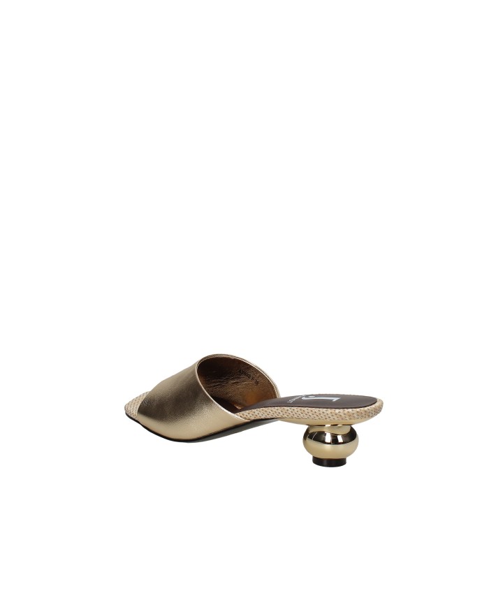 Jeannot aj632.f Sandalo scalzato in pelle laminata Platino