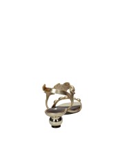 Jeannot aj633.F Sandali con tacco in pelle laminata Platino