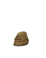 JVAM 40449 Sabot con frange in camoscio Taupe