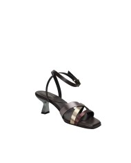 DonnaRì gd22g Sandalo con tacco in pelle laminata Testa Moro