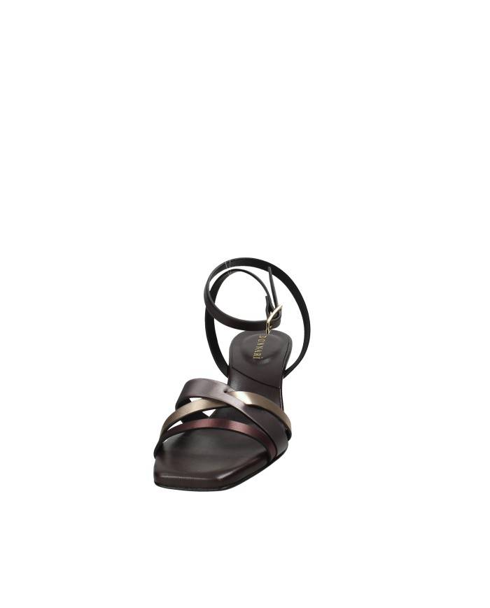 DonnaRì gd22g Sandalo con tacco in pelle laminata Testa Moro