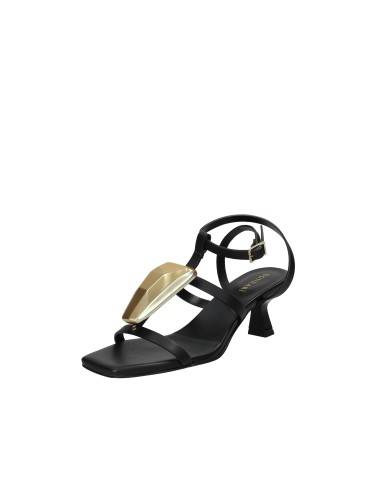 DonnaRì gd58g Sandalo con tacco in pelle Nero