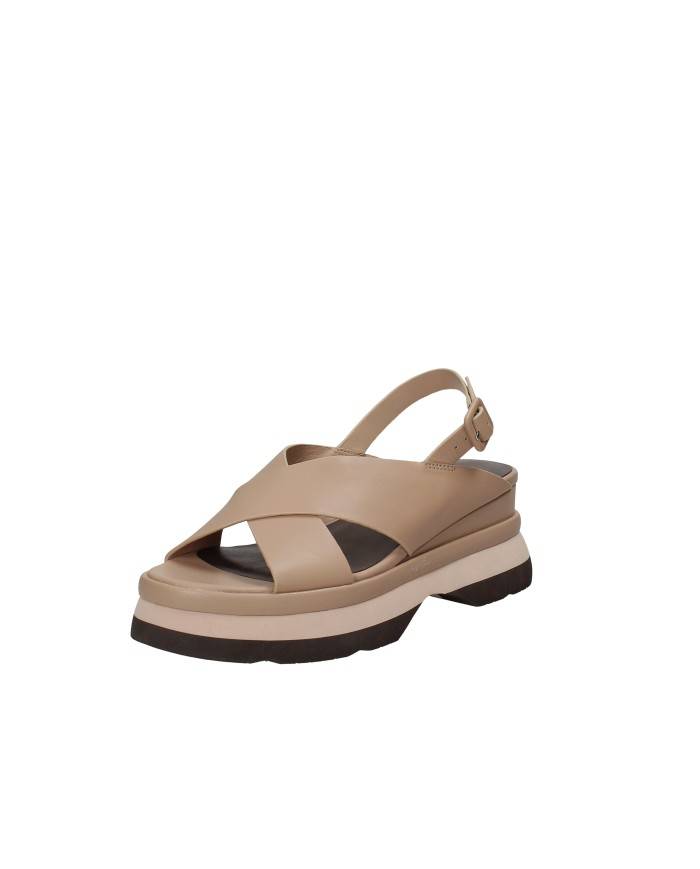 Jeannot aj523.c Sandali con zeppa in pelle Sabbia