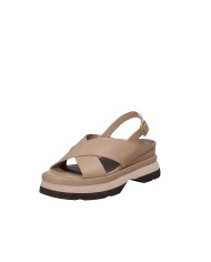 Jeannot aj523.c Sandali con zeppa in pelle Sabbia