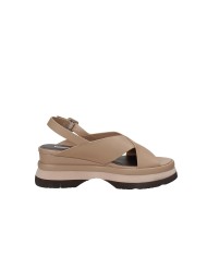 Jeannot aj523.c Sandali con zeppa in pelle Sabbia