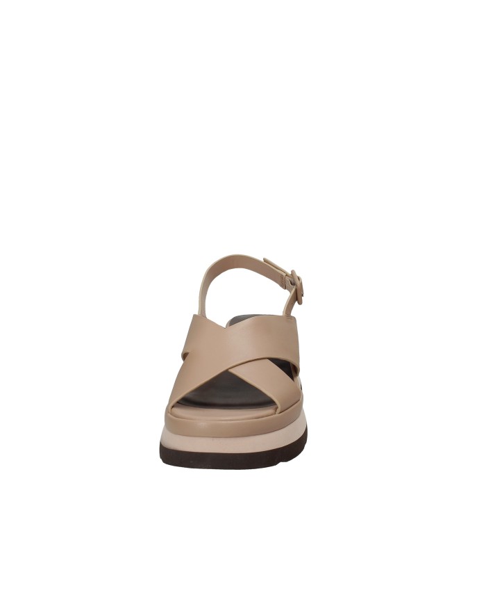 Jeannot aj523.c Sandali con zeppa in pelle Sabbia