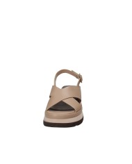 Jeannot aj523.c Sandali con zeppa in pelle Sabbia