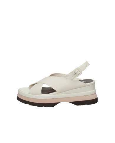 Jeannot aj523.b Sandali con zeppa in pelle Off White