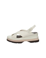 Jeannot aj523.b Sandali con zeppa in pelle Off White
