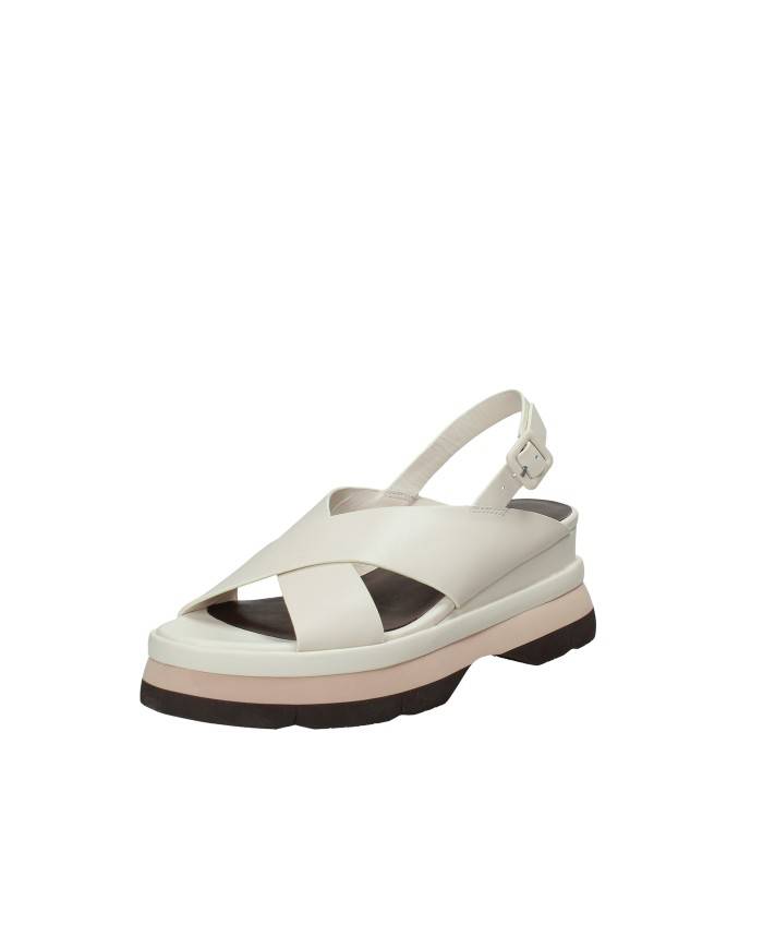 Jeannot aj523.b Sandali con zeppa in pelle Off White