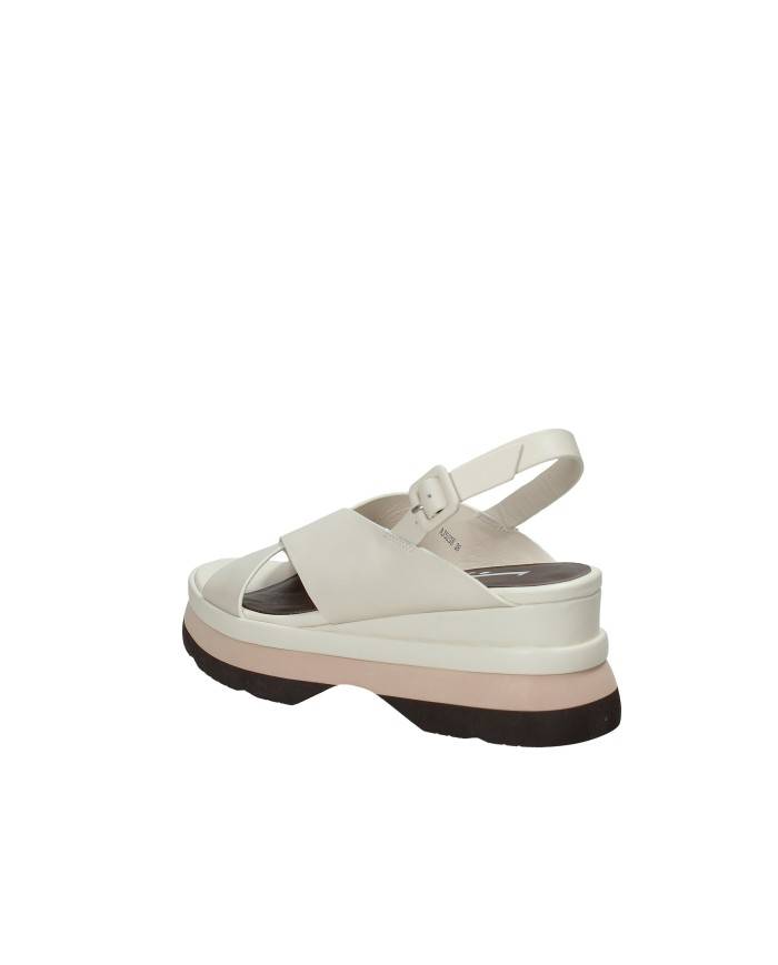 Jeannot aj523.b Sandali con zeppa in pelle Off White