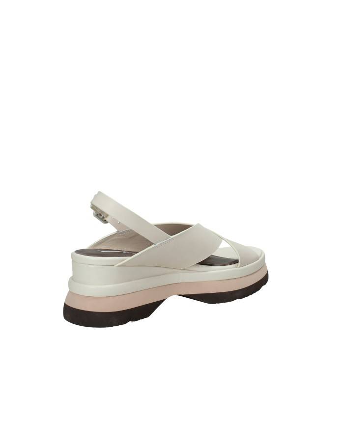 Jeannot aj523.b Sandali con zeppa in pelle Off White