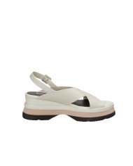 Jeannot aj523.b Sandali con zeppa in pelle Off White