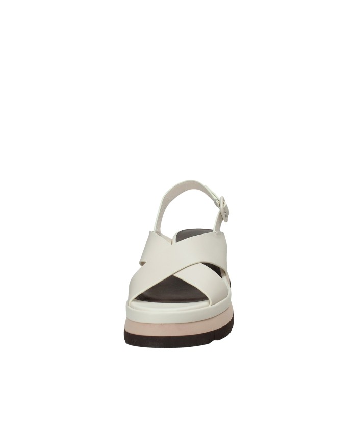 Jeannot aj523.b Sandali con zeppa in pelle Off White