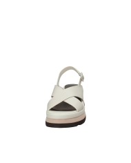 Jeannot aj523.b Sandali con zeppa in pelle Off White