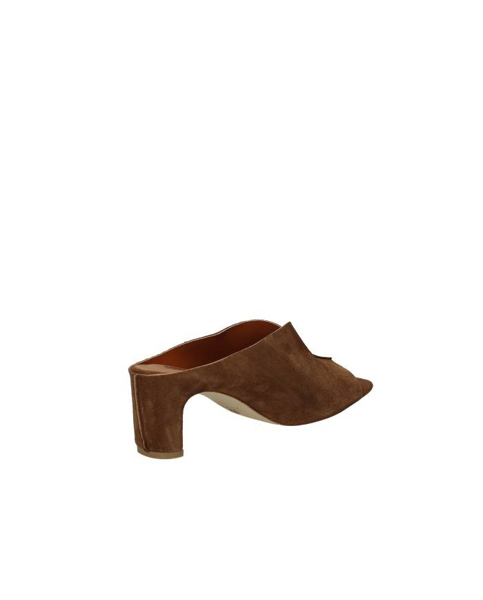 L'Arianna ds2677 Sabot spuntato con tacco alto in camoscio Tan