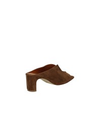 L'Arianna ds2677 Sabot spuntato con tacco alto in camoscio Tan