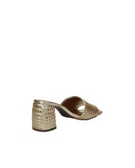 Arezzo 139190001 Sandalo alto scalzato in pelle laminata Oro