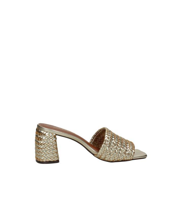 Arezzo 139190001 Sandalo alto scalzato in pelle laminata Oro