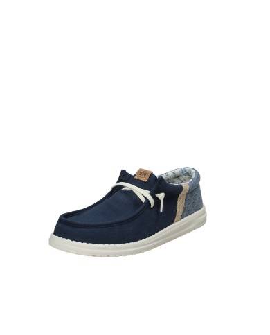 Hey Dude Shoes Wally Funk Summer Stitch.4ux Mocassino sportivo da uomo slip-on in cotone Blu e Azzurro