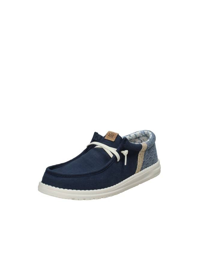 Hey Dude Shoes Wally Funk Summer Stitch.4ux Mocassino sportivo da uomo slip-on in cotone Blu e Azzurro