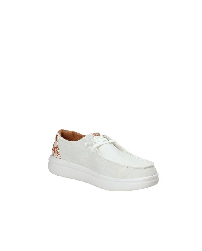 Hey Dude Shoes Wendy Rise Animal.94S Mocassino con lacci elastici in tessuto Bianco