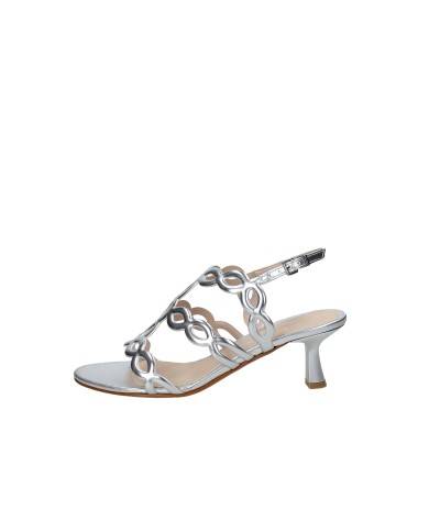 Albano 5616 Sandali con tacco alto in pelle laminata Argento