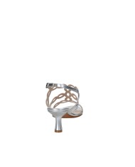Albano 5616 Sandali con tacco alto in pelle laminata Argento